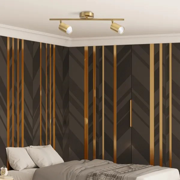 LED RGBW dimmelhető spotlámpa GOLDI 2xGU10/4,8W/230V aranyszínű