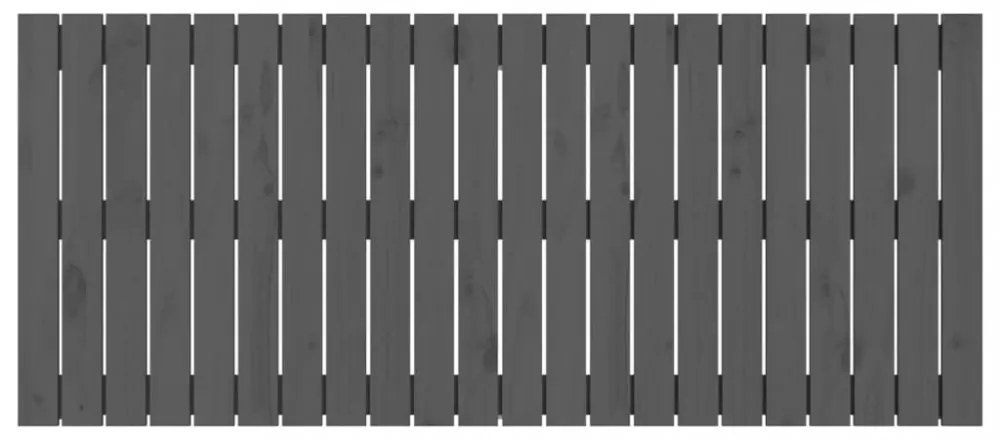 szürke tömör fenyőfa fali fejtámla 140x3x60 cm