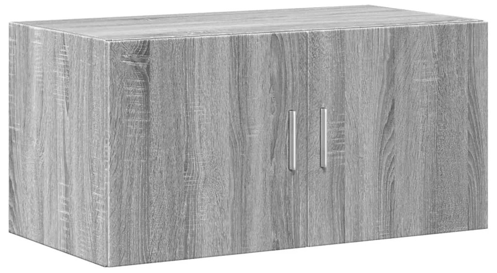 szürke sonoma színű szerelt fa tárolószekrény 80x42,5x225 cm