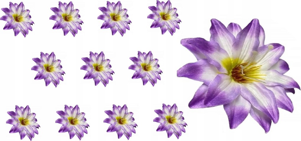 12 X Margaretka mesterséges csomózó fej Mesterséges Virágok Margaretka