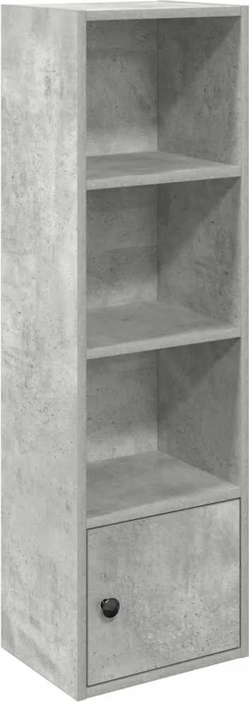 vidaXL betonszürke szerelt fa könyvespolc 31x24x102 cm