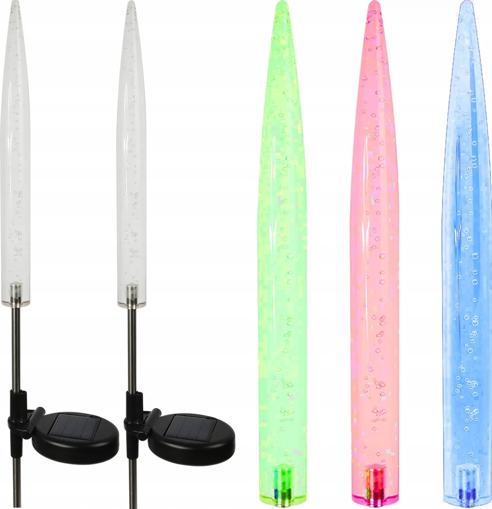 2 Db-os Led-es Napelemes Kerti Lámpa Szett