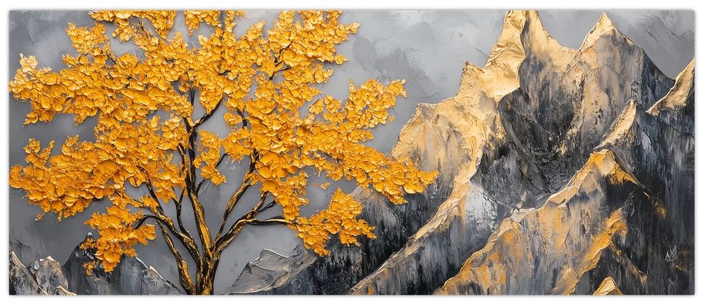 Kép – Arany fa a hegyekben (120x50 cm)
