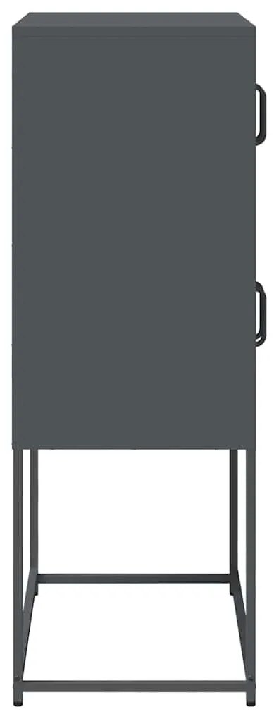 Highboard antracit 68x39x107 cm Acél