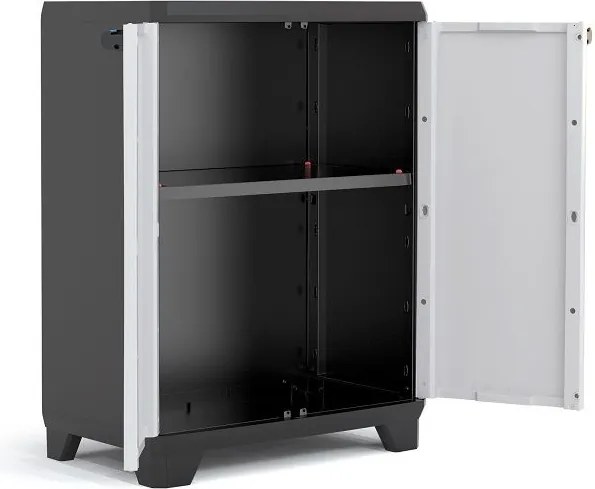 LINEAR BASE Szekrény 90 x 68 x 39 cm fekete+világos szürke