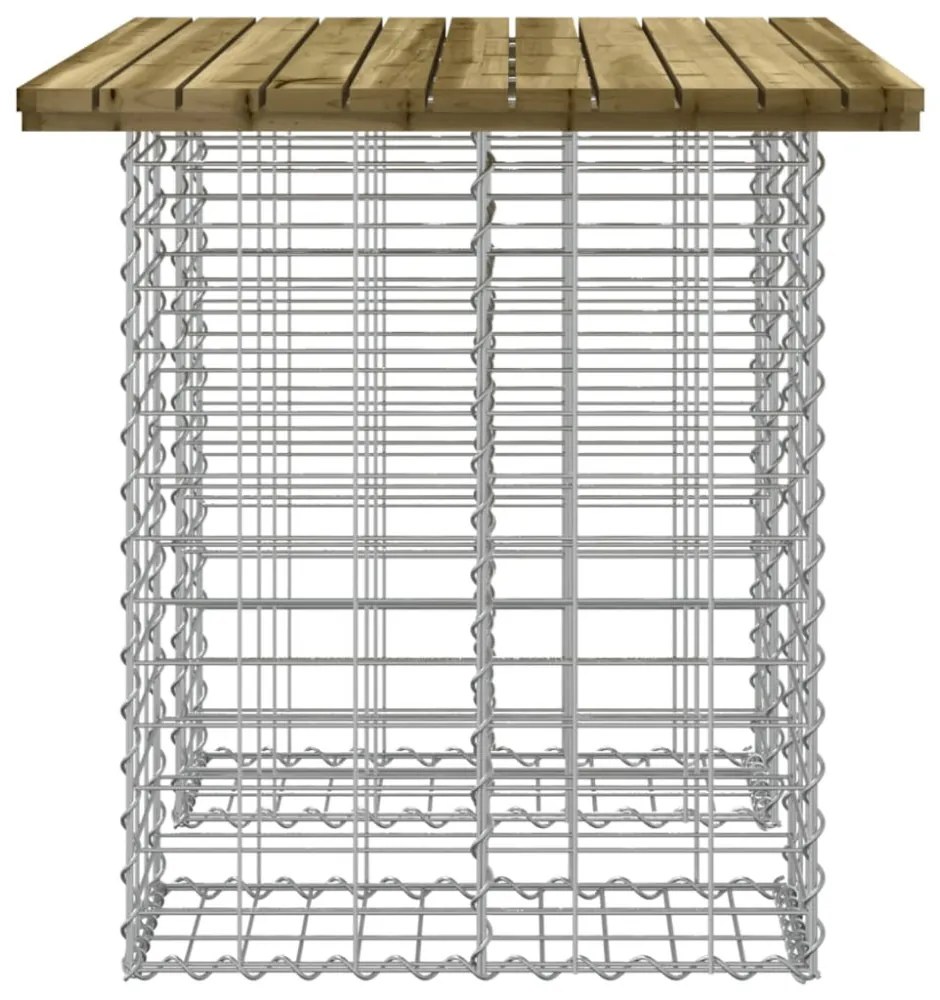 impregnált fenyőfa gabion kerti pad 100 x 70 x 72 cm