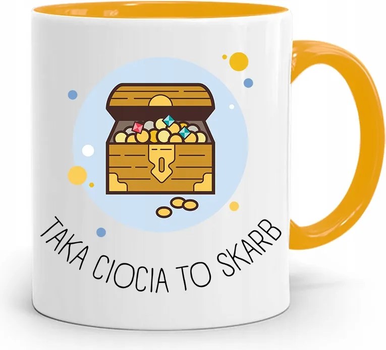 Sárga Bögre Ajándék Nagynéninek Egy Ilyen Nagynéni Egy Kincs, fényképes nyomtatással