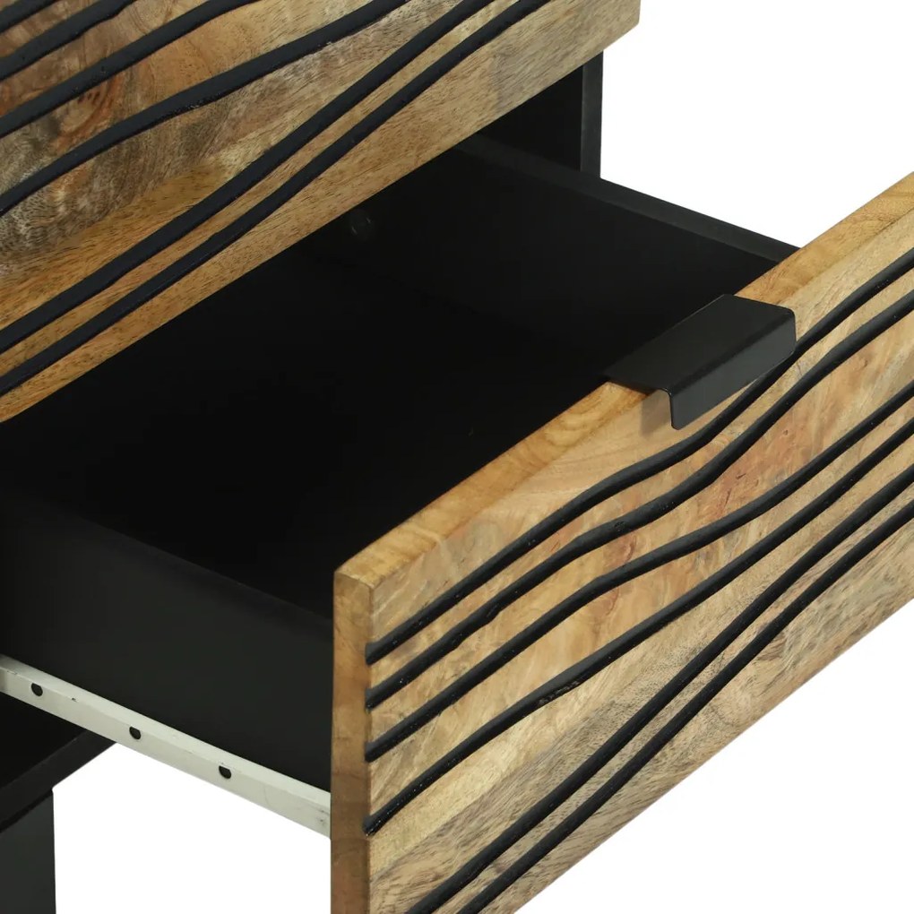 vidaXL Éjjeliszekrény fiókkal 2 pcs Barna 40 x 33 x 46 cm Tömör akácfa