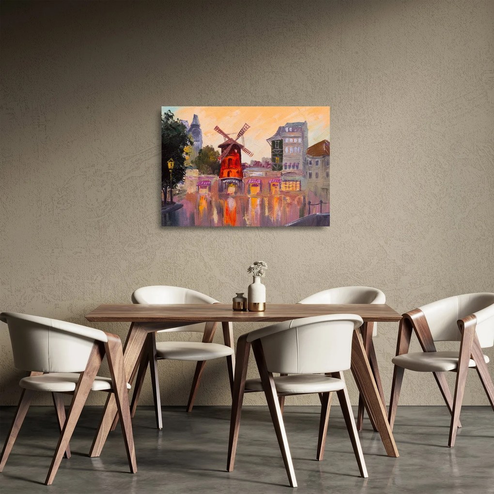 Kép - Moulin rouge, Párizs, Franciaország (üvegen) (70x50 cm)