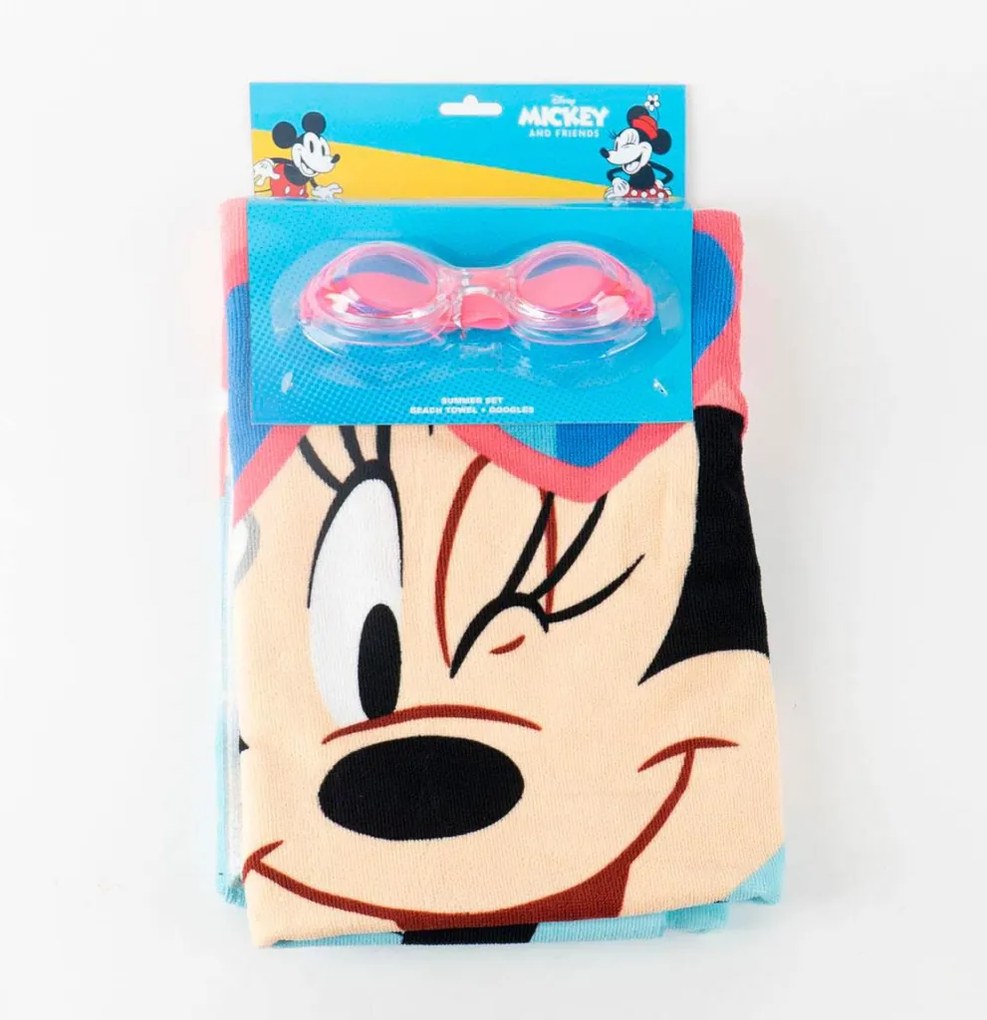 Disney Minnie Swimming törölköző és úszószemüveg szett