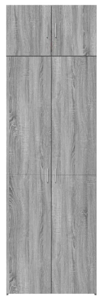 vidaXL szürke sonoma színű szerelt fa tárolószekrény 70x42,5x225 cm