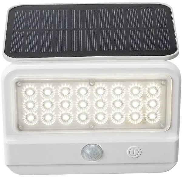 Rabalux 77090 - FLAXTON LED 7W 3,7V IP54 fehér napelemes fali lámpa
