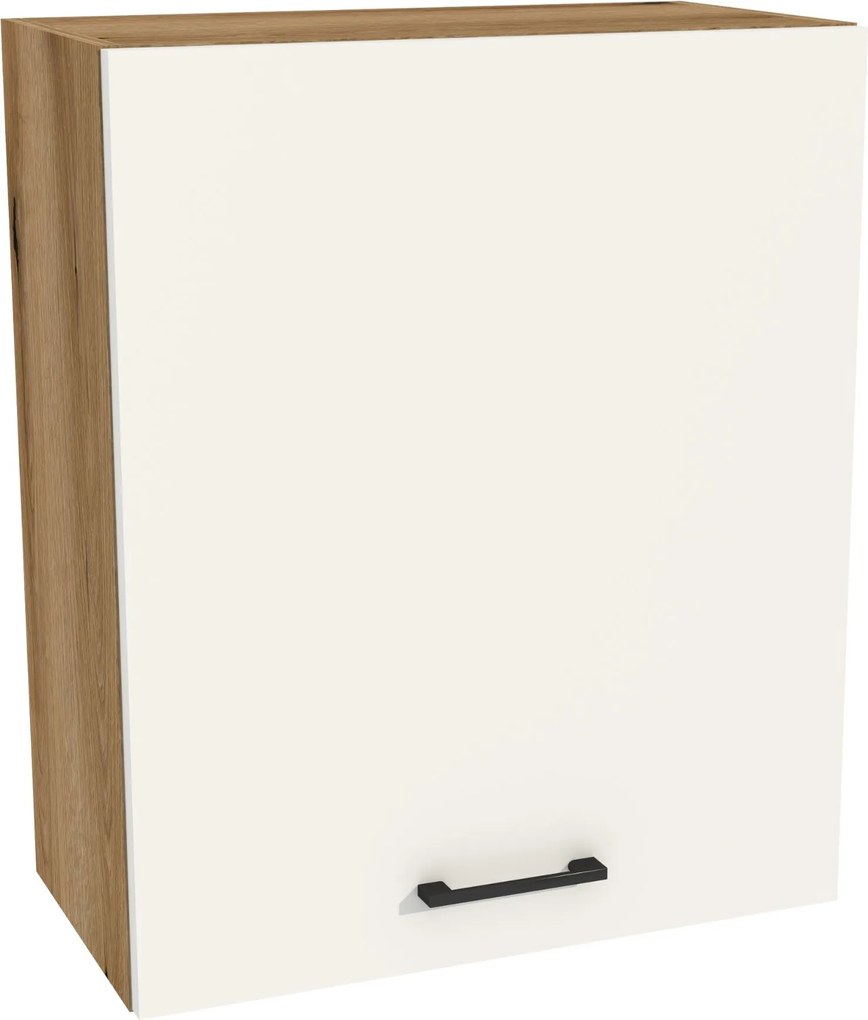 Konyhaszekrény felső 60/72 Capri korpusz tölgy Evoke front fehér matt