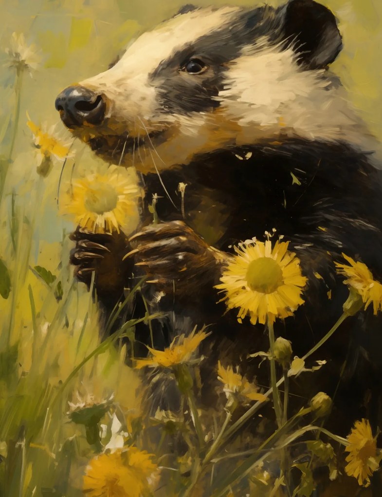 Poszter 50x65cm Rét a borz szemében