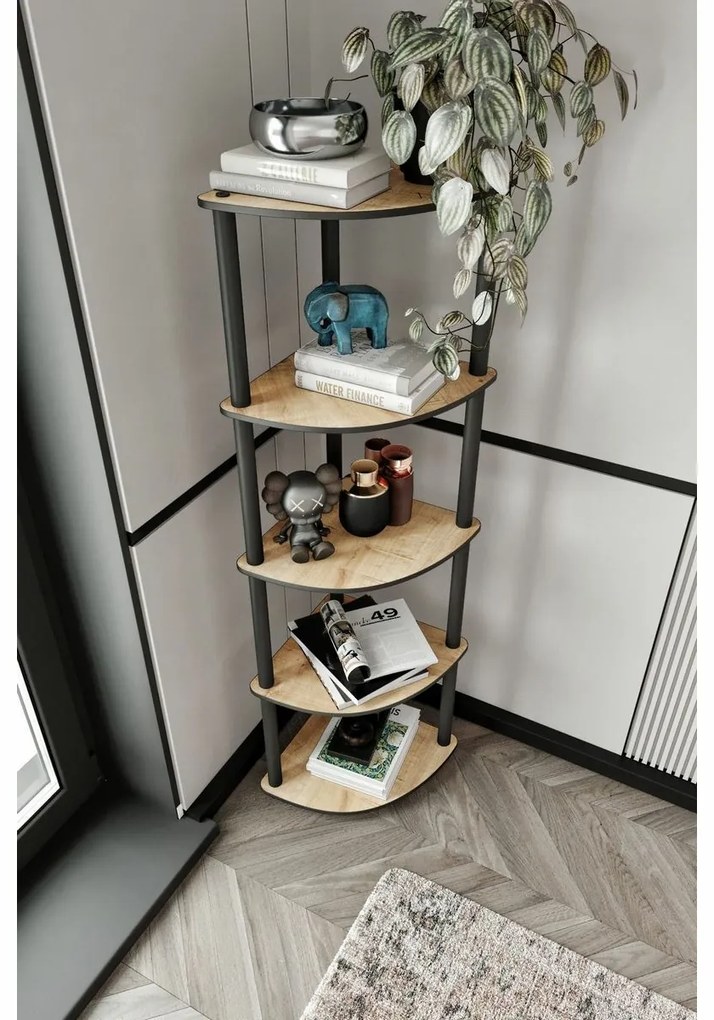 Corner Oak polc, 5 polca