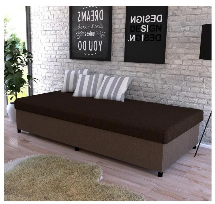CORY kárpitozott heverő tárolóval 80x200 barna