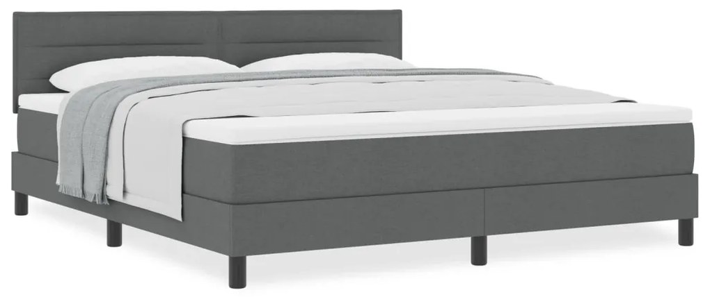 Boxspring Ágy Matrac Mályva Szürke 180x200 cm Szövet