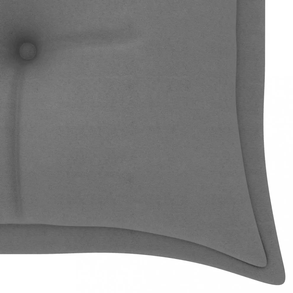tömör tíkfa Batavia pad szürke párnával 150 cm