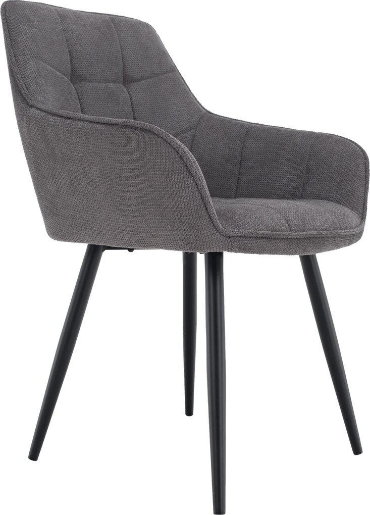 Design fotel, szürke/fekete, MARKEN