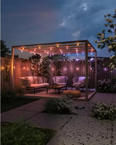 Philips Hue FESTAVIA - RGBW LED hosszabbítható, dimmelhető kültéri füzér, 30× LED, 21 m, IP65