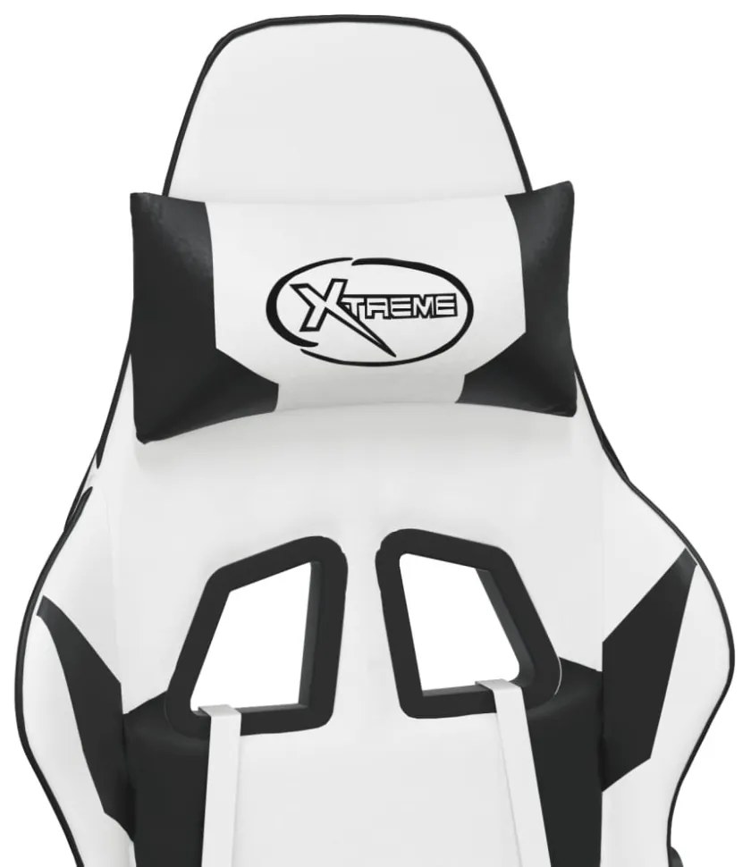 vidaXL fehér és fekete műbőr masszázsjátékszék