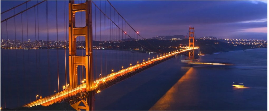 Kép - Golden Gate híd (120x50 cm)