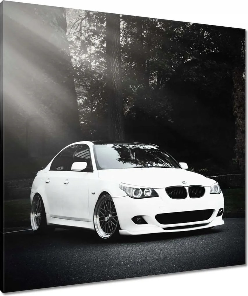 Vászonkép 80x80 Fehér Bmw Szürke Autó