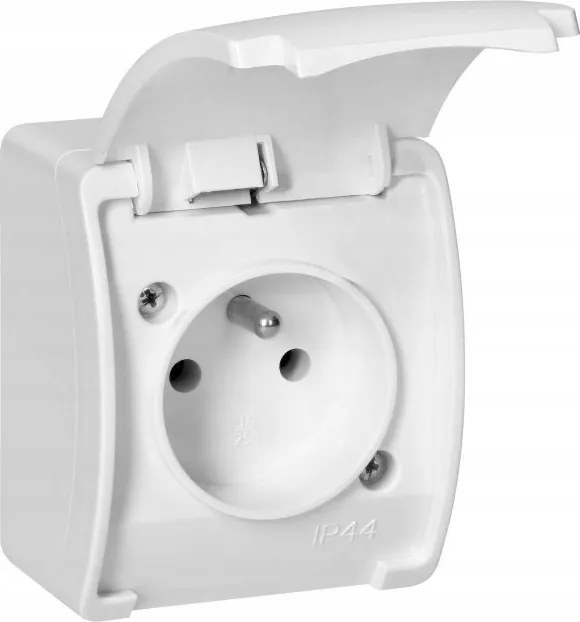 Szimpla aljzat IP44 fehér Aquatic Orno