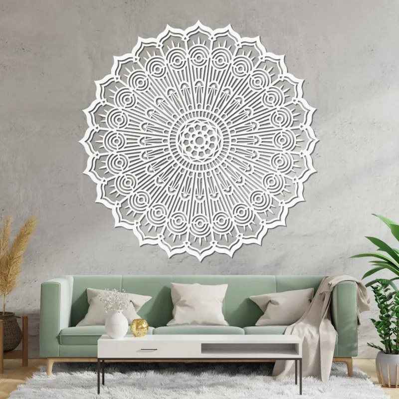 Fából készült mandala a falon | PERKO