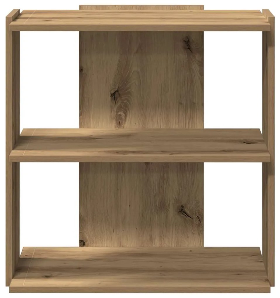 3 szintes kézműves tölgy szerelt fa könyvespolc 60 x 30 x 60 cm