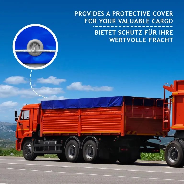 JAGO Ponyva 650 g/m² alumínium háló 5 x 7 m kék