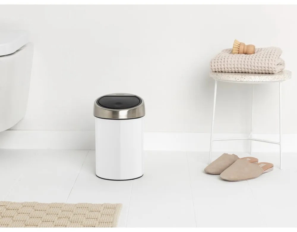 Fehér acél érintésre nyíló szemetes 3 l Touch Bin – Brabantia