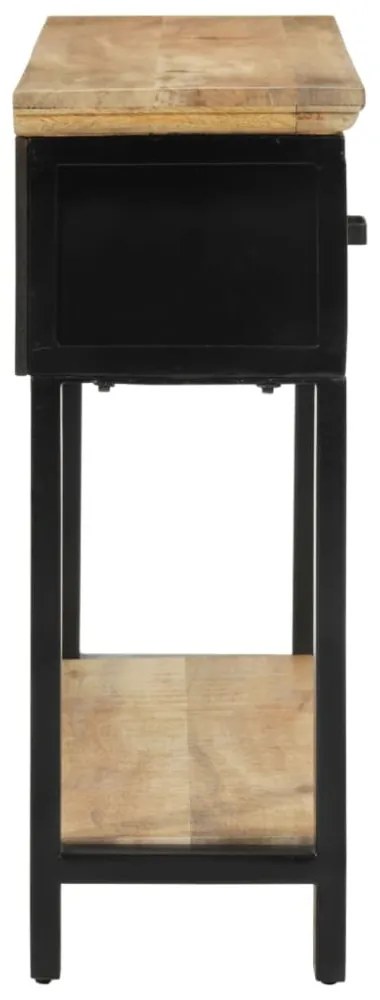 tömör nyers mangófa tálalóasztal 110x30x75 cm