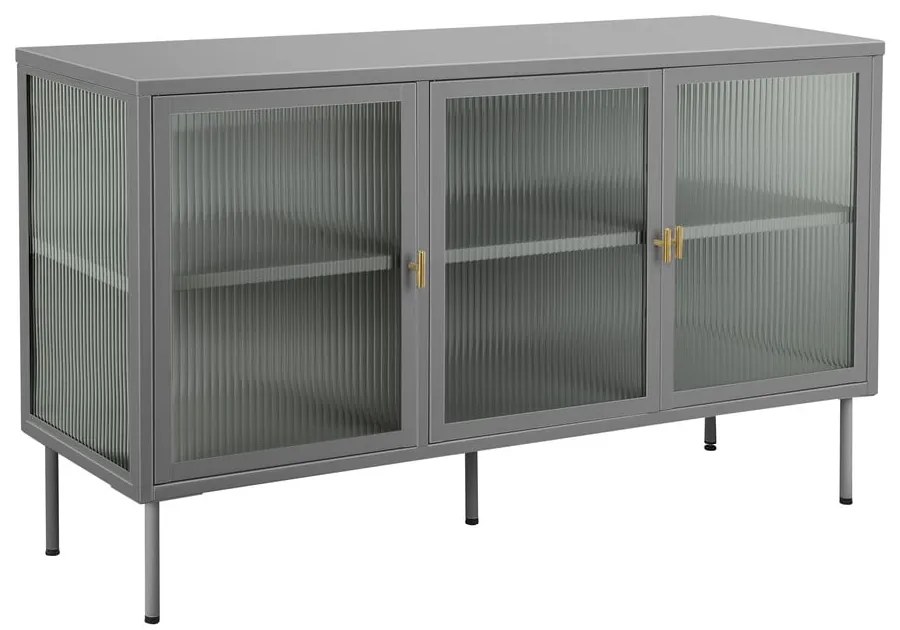 Szürke fém tálalószekrény 130x75 cm Rosalie – Støraa