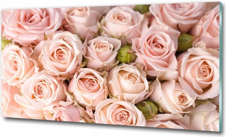 Fotó kép edzett üveg Hóvirágok 125x50