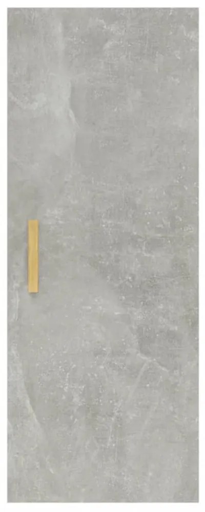 betonszürke szerelt fa faliszekrény 34,5 x 34 x 90 cm