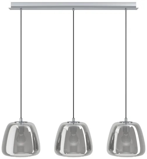 Eglo 39667 - Csillár zsinóron ALBARINO 3xE27/40W/230V füstös