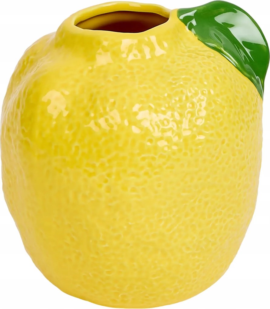 Citrom váza 18cm otthon dekoráció nappali ajándék virágok