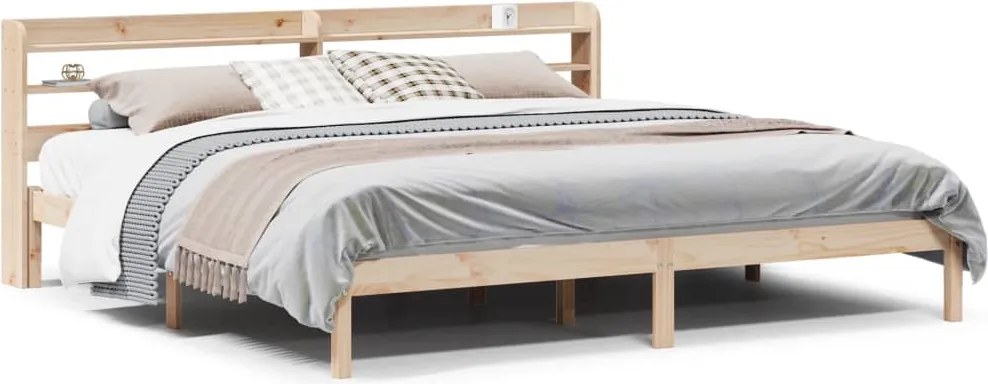 vidaXL tömör fenyőfa ágy matrac nélkül 200 x 200 cm