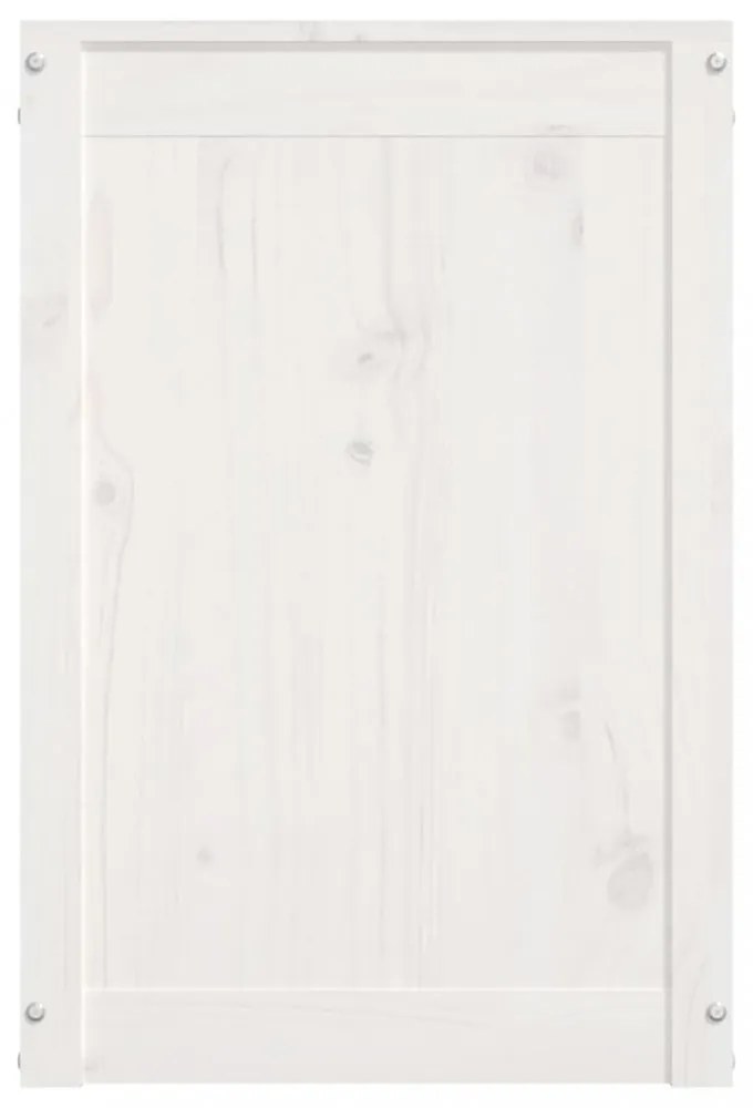 fehér tömör fenyőfa szennyestartó láda 88,5 x 44 x 66 cm