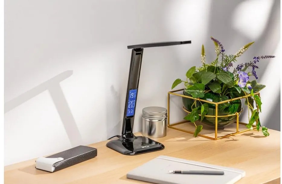 Lámpa Asztali LINEAR 7W, 420lm,mAC220-240V, 3-CCT, 5 fokozatú fényerő ,PF>0,5,RA>80, fekete