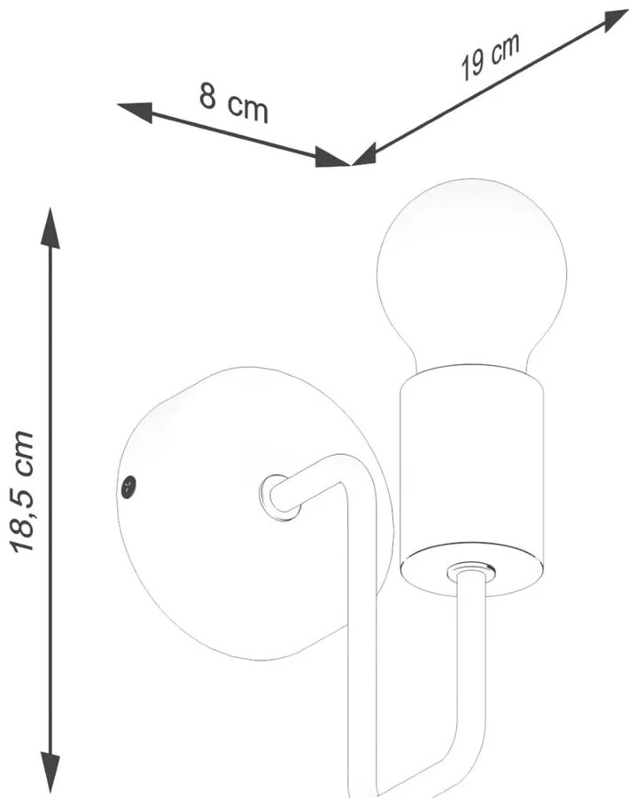Natúr színű fali lámpa Dazzle – Sollux