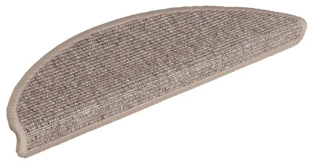 15 db sötétbézs öntapadó lépcsőszőnyeg 56x17x3 cm