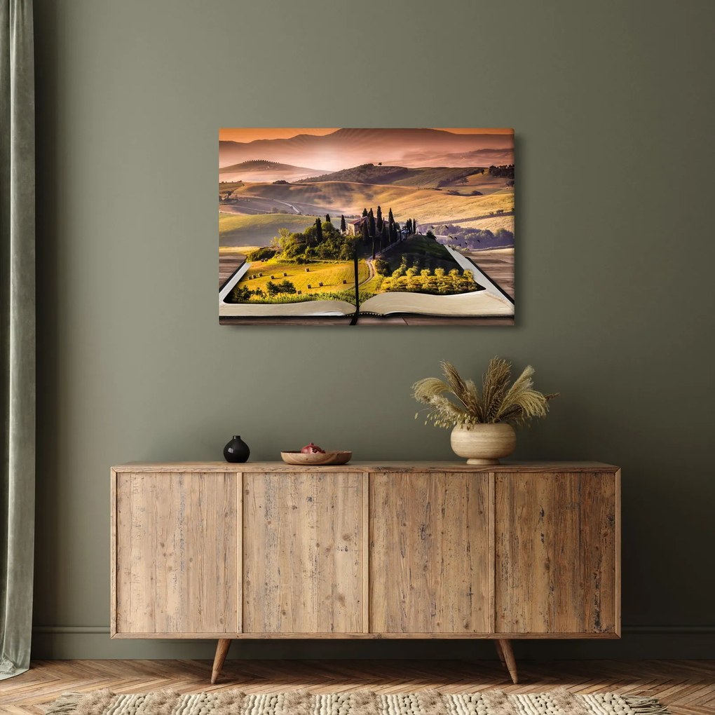 A táj egy könyvben képe (90x60 cm)