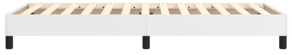 fehér műbőr rugós ágykeret 90x190 cm