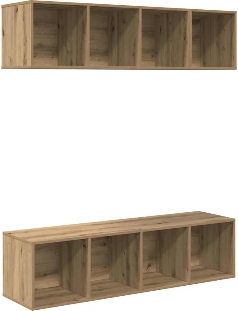 vidaXL TV szekrény garnitúra 3 pcs Artisan tölgy Faanyag