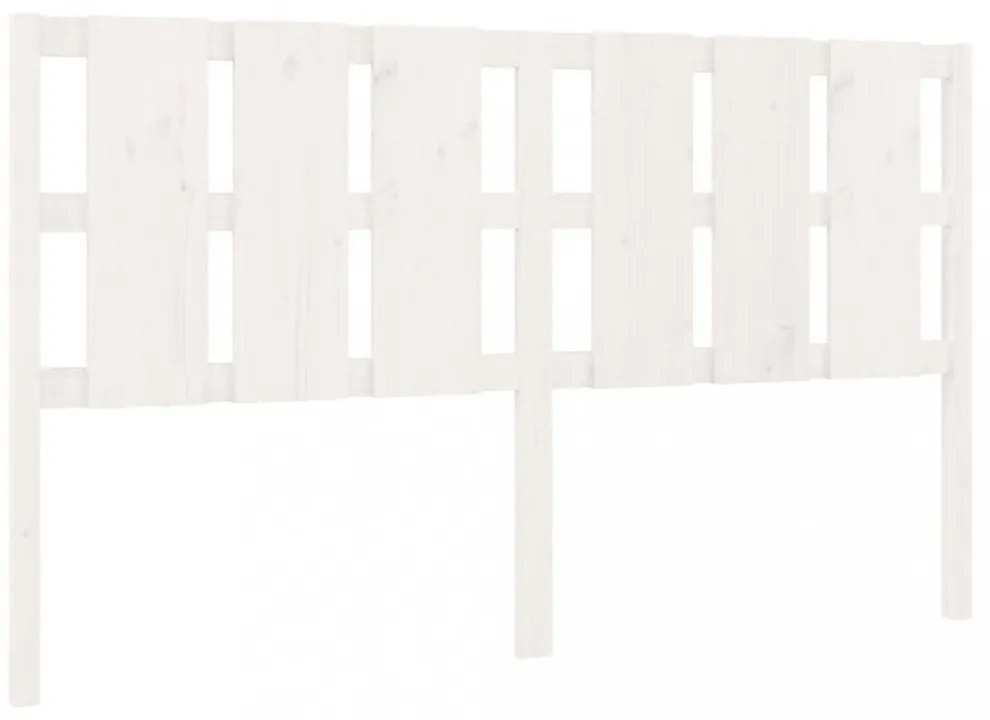 fehér tömör fenyőfa ágyfejtámla 185,5x4 x100 cm