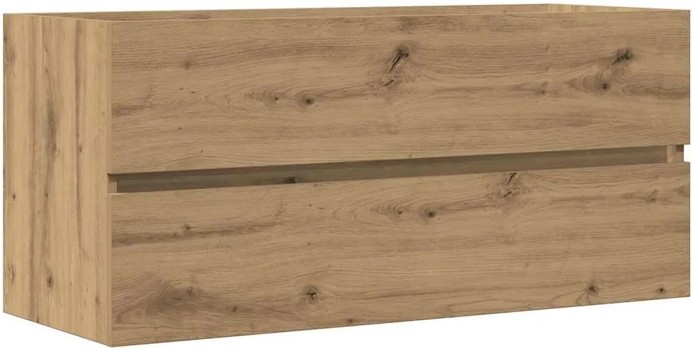vidaXL kézműves tölgy színű szerelt fa mosdószekrény 100 x 38,5 x 45cm