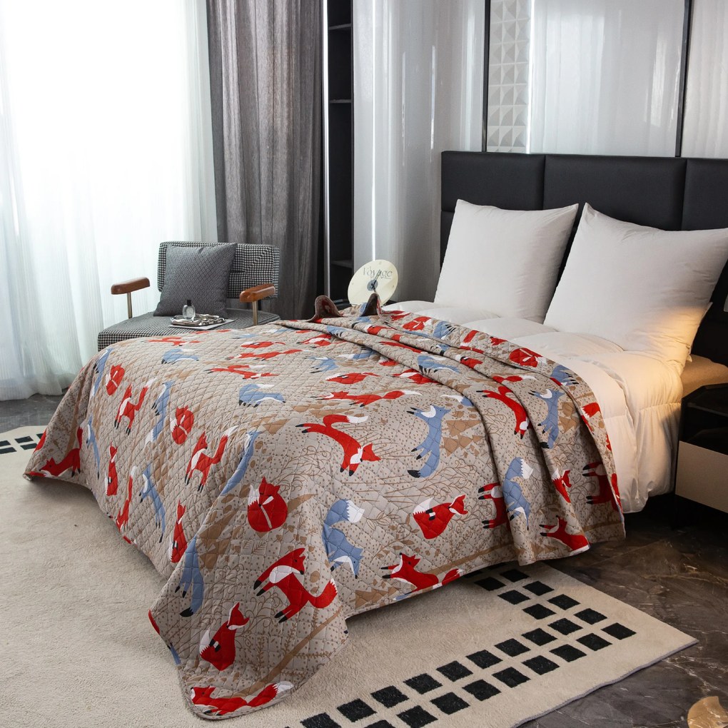 Ágytakaró RED FOX barna Méret: 220 x 240 cm