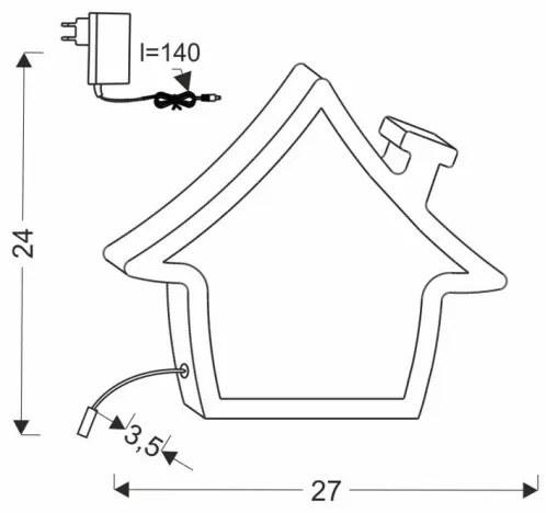 LED gyerek asztali lámpa HOUSE LED/10W/230V kék